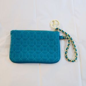 LIKE FOR PRICE DROP Turquoise & Gold Clutch Purse